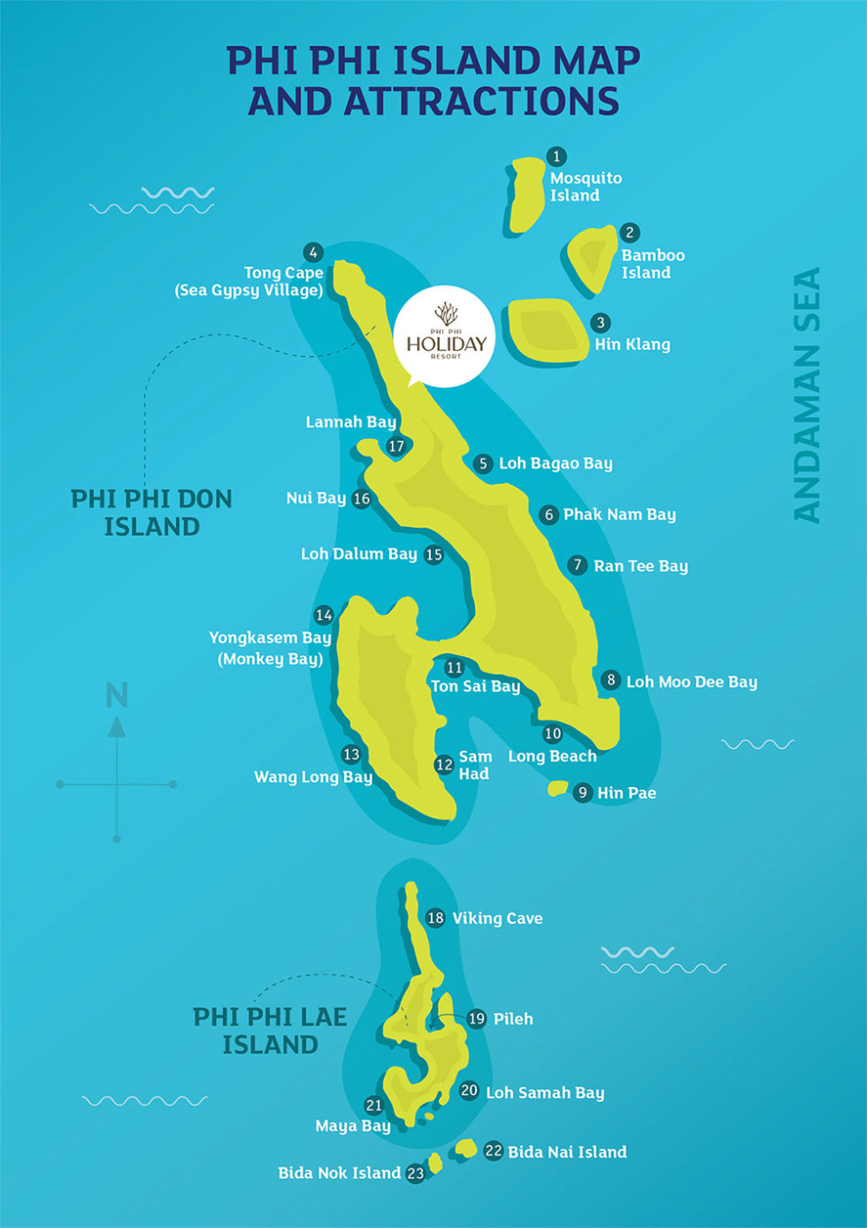 phi phi island tour map